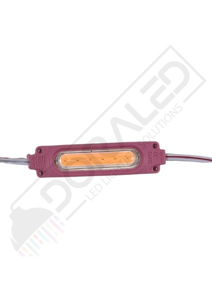 12 Volt Pembe 3 Watt 3’lü Lensli 3030 Reklamcı Modül (10 Adet)