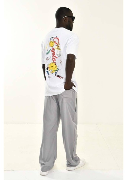 Gri Baggy Fit Erkek Pantolon modelleri