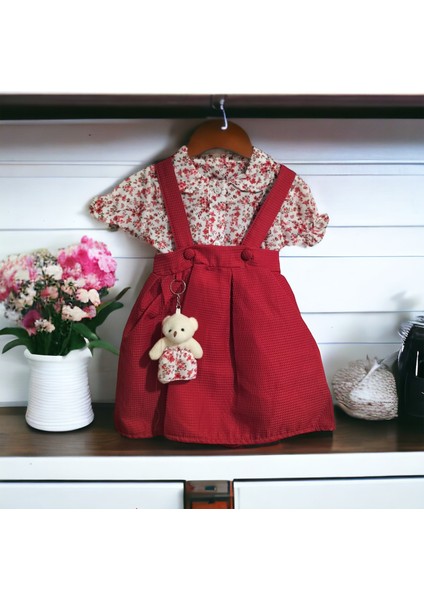 Ayıcıklı Kırmızı Elbise