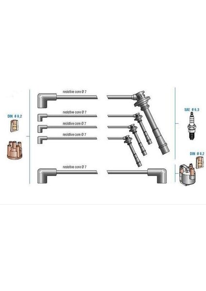 Buji Kablosu Corolla Karburatörlü 1.6 88-95