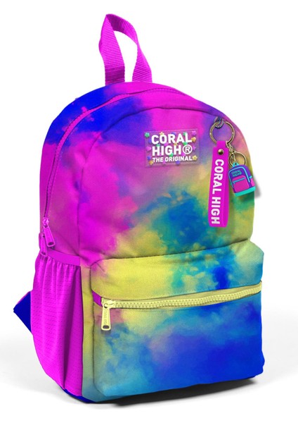 Minik Yuva Sırt Çantası Renkli Batik Desenli Iki Bölmeli 23557