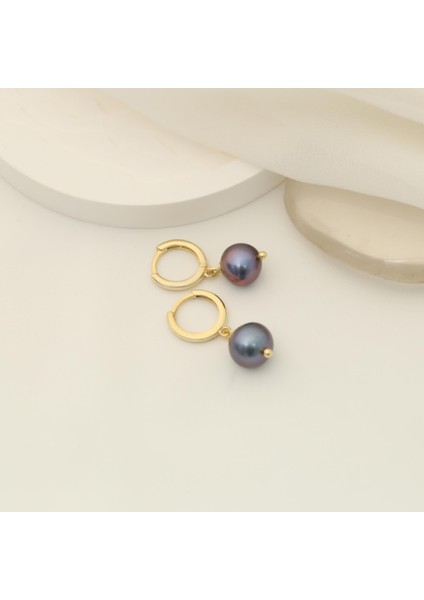 925 Ayar Gümüş Barock Ocean Blue Tatlısu Incisi KÜPE-10MM fırsatları