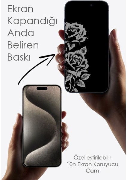 MoonStar Screen Protection Çiçek Baskılı Iphone Uyumlu Ekran Korucu Cam