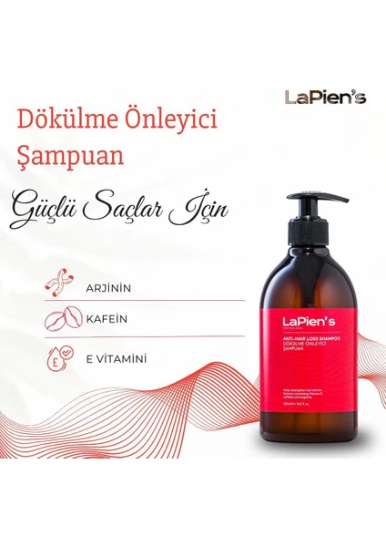 Anti- Hair Loss Dökülme Önleyici Şampuan 500 ml Kafein, Arjinin ve Evitamini İçerir