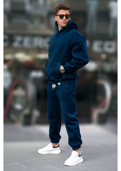 Erkek Oversize 3 Iplik Paçası Lastikli Eşofman Takımı