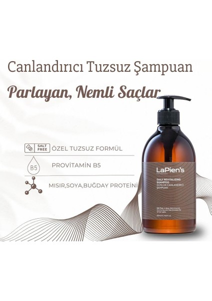 Tüm Saç Tipleri Için Tuzsuz Şampuan,Dengeleyici,Arındırıcı,Canlandırıcı, Nemlendirici 500ml