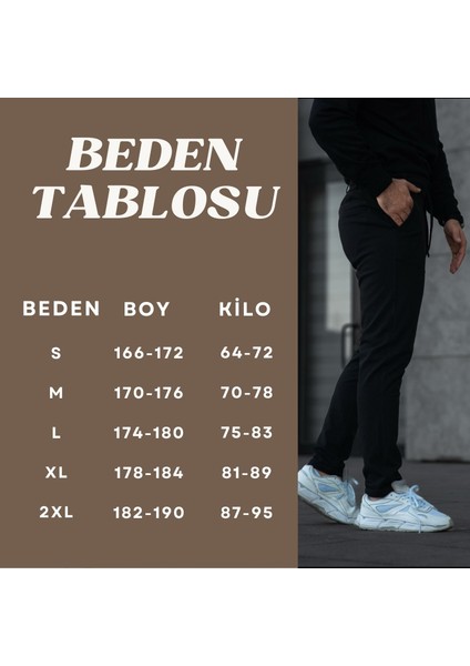 Erkek Jagger Pantolon Klasik Duble Paça Detaylı Jogger Likralı Erkek Kumaş Pantolon