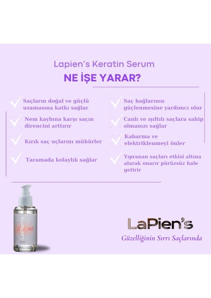 İnce Kırılgan Cansız Saçlar Güçlendirici Hacim Veren Buğday Proteini Içeren Keratin Serum 100 ml