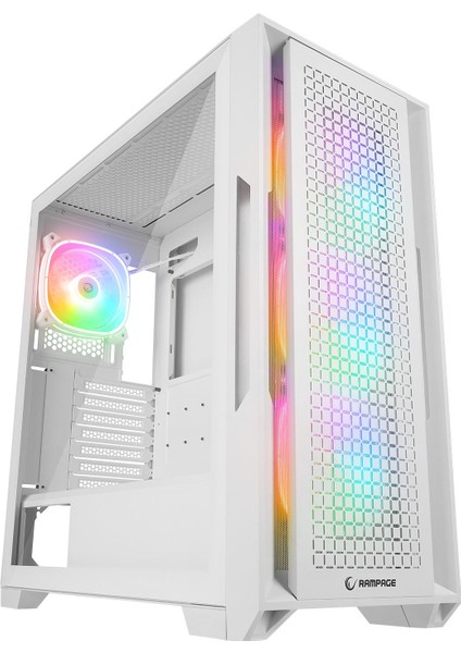 Radıant V1 Whıte 2* Usb3.0 Temperli 4*argb Fan+Hub E-Atx Exclusive Gaming Kasa