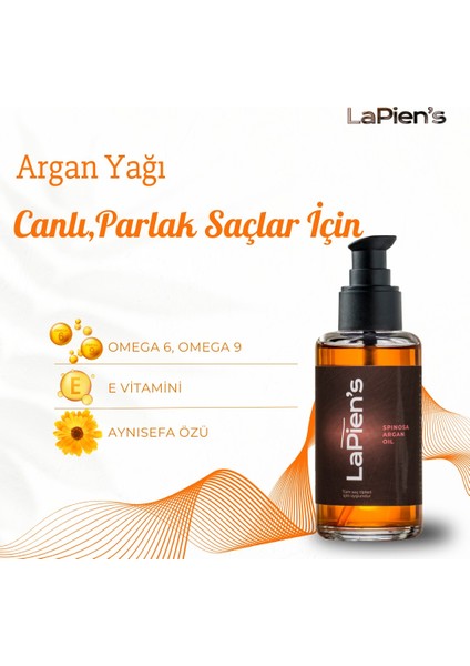 Kuru Cansız Yıpranmış Saçlara Özel Yoğun Besleyici Parlaklık Veren Kabarma Önleyici Argan Yağı 100ml