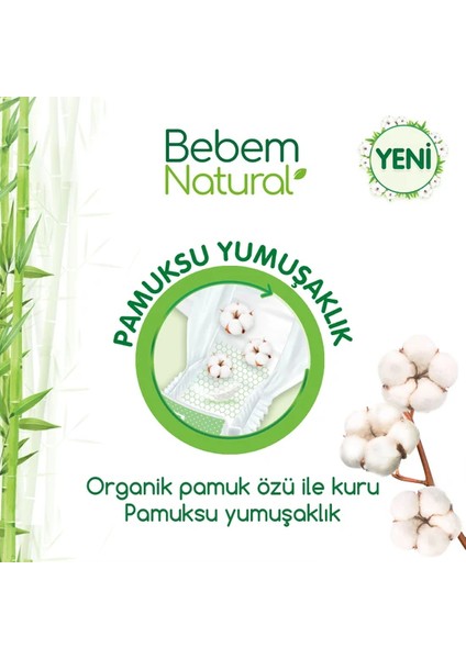 Naturel  Bebek Bezi Jumbo Paket (1 No) 40'lı