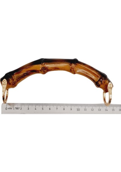 C Model Bambu Görünümlü 14 cm Çift Sap Light Gold Metalli modelleri