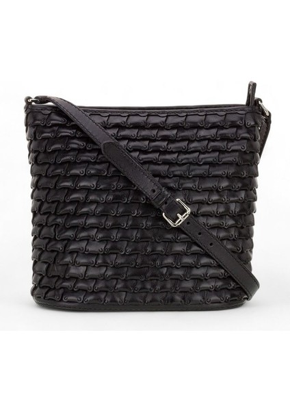 Sun Siyah Deri Kadın Çapraz Askılı Çanta 127 Sun