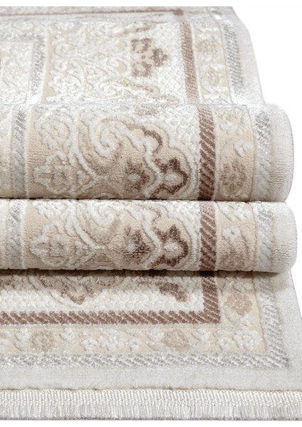 Görkem , Glorıa Gördes Polyester Saçaklı Pamuk Tabanlı Lazer Kesimli Salon Oturma Odası Mekan Halısı fiyatları