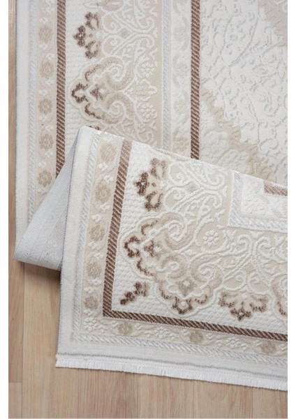 Görkem , Glorıa Gördes Polyester Saçaklı Pamuk Tabanlı Lazer Kesimli Salon Oturma Odası Mekan Halısı modelleri