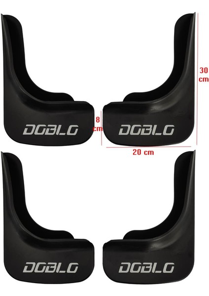 Fiat Doblo D4 4'lü Set (Ön ve Arka) Paçalık Çamurluk Tozluk DBL1UX002 modelleri