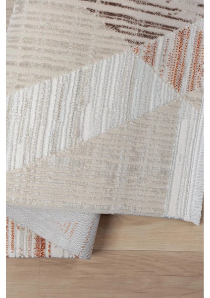 Görkem , Glorıa Gördes Polyester Saçaklı Pamuk Tabanlı Lazer Kesimli Salon Oturma Odası Mekan Halısı fırsatları