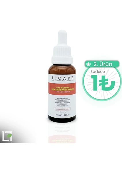 Cilt Yaşlanması Karşıtı Aydınlatıcı 2.aşama (%0,5) Retinol Serum