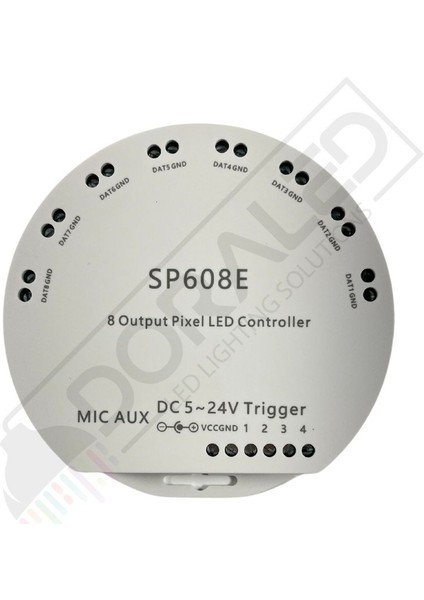 SP608E 8 Kanal WS2811-WS2812B Pixel Kontrol Devresi 5-24V fırsatları