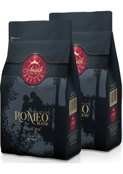 Anisah Coffee Romeo Blend Çekirdek Filtre Kahve 250 gr - 2'li Paket