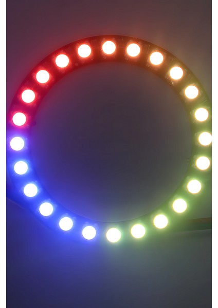 WS2812B Matrix Ekran Rgb LED Ayrı Ayrı Adresli 24 LED Halka LED Matrix Dijital Esnek Ekran 5 Volt