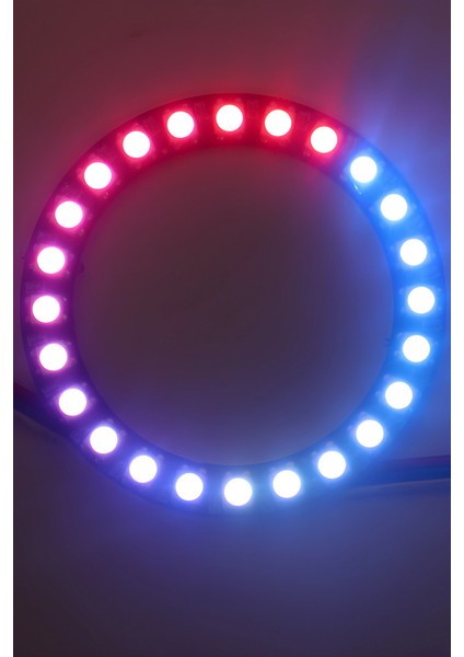 WS2812B Matrix Ekran Rgb LED Ayrı Ayrı Adresli 24 LED Halka LED Matrix Dijital Esnek Ekran 5 Volt