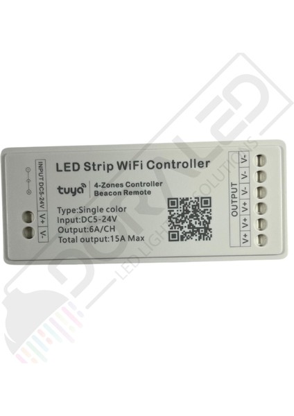 Tuya Destekli Wifi Kontrollü Rgbw Şerit LED Kontrol Devresi 5-24V