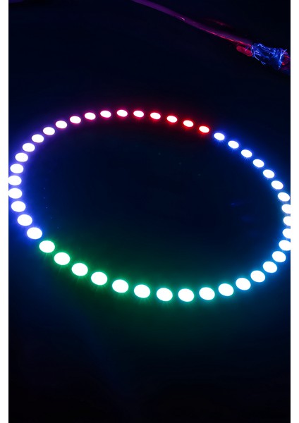 WS2812B Matrix Ekran Rgb LED Ayrı Ayrı Adresli 45 LED Halka LED Matrix Dijital Esnek Ekran 5 Volt