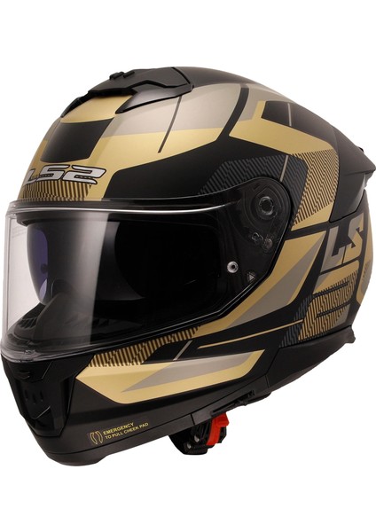 Stream 2 Road Mat Siyah-Gold-Gri Kask