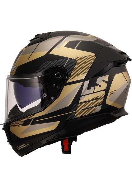 Stream 2 Road Mat Siyah-Gold-Gri Kask