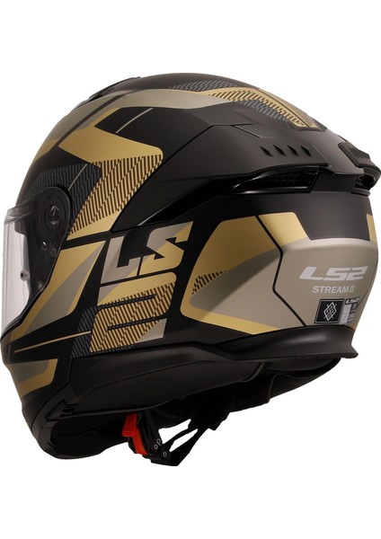 Stream 2 Road Mat Siyah-Gold-Gri Kask