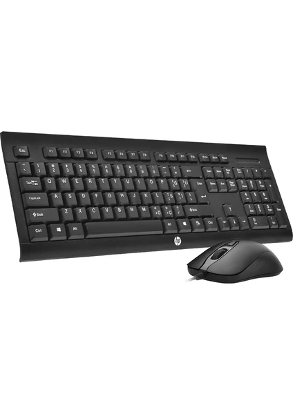 Hp KM100 Kablolu Klavye Mouse Set Kurulumu Kolay Tak Çalıştır Şık Zafir Modern Tasarım Türkçe Q Klavye