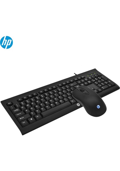 Hp KM100 Kablolu Klavye Mouse Set Kurulumu Kolay Tak Çalıştır Şık Zafir Modern Tasarım Türkçe Q Klavye