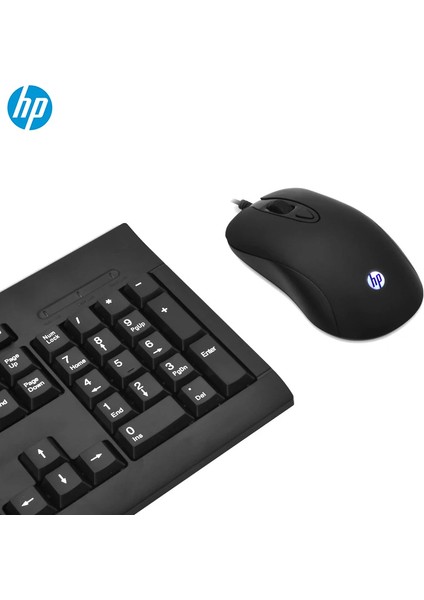 Hp KM100 Kablolu Klavye Mouse Set Kurulumu Kolay Tak Çalıştır Şık Zafir Modern Tasarım Türkçe Q Klavye