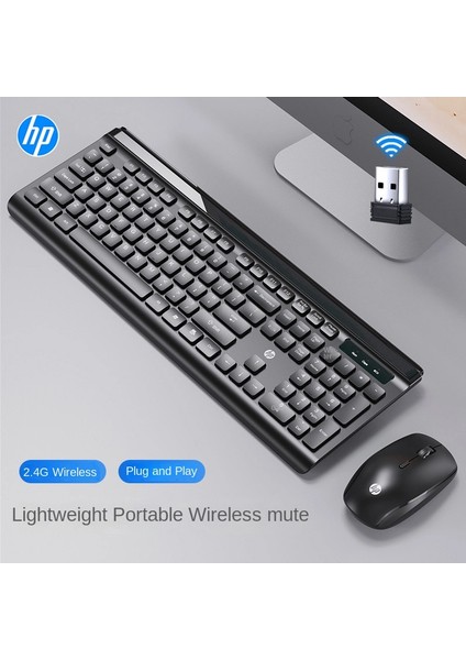 Hp CS500 Kablosuz Klavye Mouse 2,4g Kablosuz Kurulumu Kolay Tak Çalıştır Şık Zafir Modern Tasarım Türkçe Q Klavye - Siyah Renk