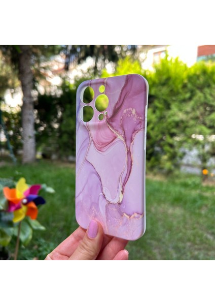 iPhone 13 Pro Pembe Mermer Görünümlü Kılıf