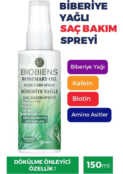 Biberiye Yağlı Saç Bakım Spreyi 150 ml