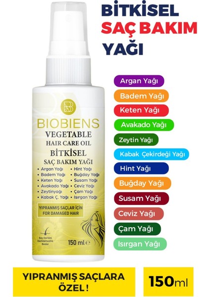Bitkisel Yağlı Saç Bakım Spreyi 150 ml