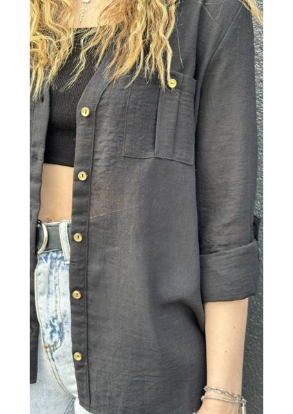 Keten Siyah Gömlek indirimleri