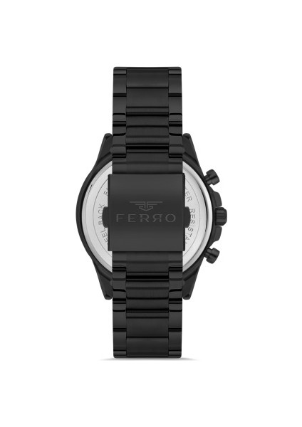 FM31461A-G Quartz Çelik Siyah 45 mm Fonksiyonları Aktif Erkek Kol Saati