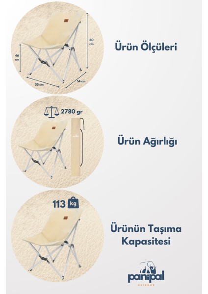 Alüminyum Katlanabilir Kamp ve Piknik Sandalyesi, Omuz Askılı Çantasıyla