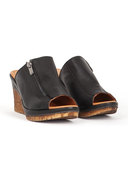 Rc 6137 Gerçek Deri Dolgu Topuk Kadın Terlik fiyatları