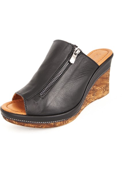 Rc 6137 Gerçek Deri Dolgu Topuk Kadın Terlik indirimleri