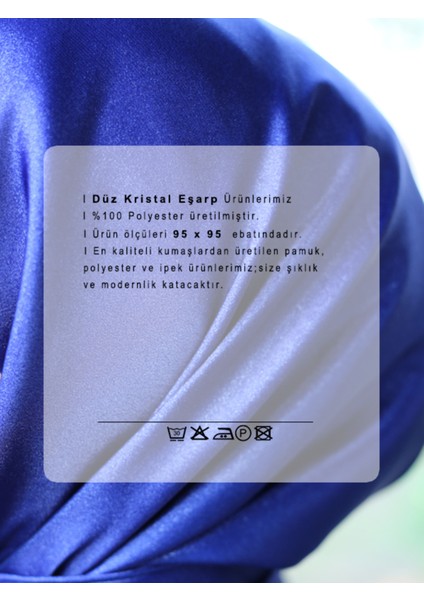 Düz Kristal Tesettür Eşarp Ebat 95 x 95 cm fırsatları