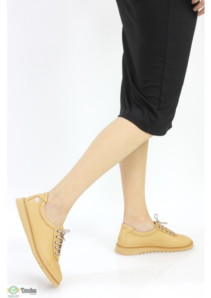 Mammimia Kadın Hakiki Deri Ortopedik Spor Tarz Oxfort Ayakkabı M25/YA-MARY indirimleri