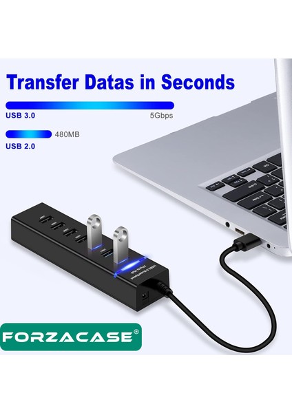 USB 3.0 To USB 2.0 Port Çoğaltıcı Hub 7in1 Otg Adaptör 7li USB Çoklayıcı - FC478