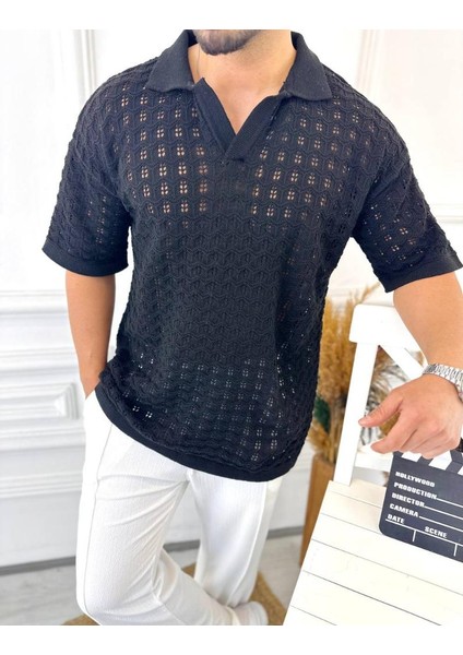 T-Shirt Nefes Alabilen Terletmez Polo Yaka Tshirt Slim Fit Tişört
