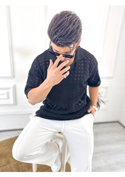 T-Shirt Nefes Alabilen Terletmez Polo Yaka Tshirt Slim Fit Tişört indirimleri
