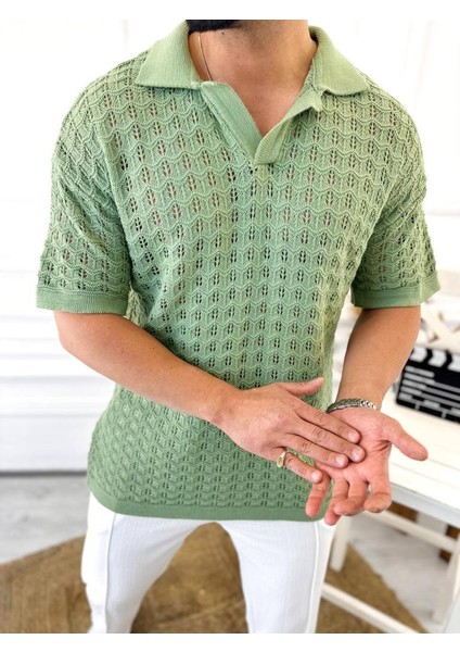 T-Shirt Nefes Alabilen Terletmez Polo Yaka Tshirt Slim Fit Tişört