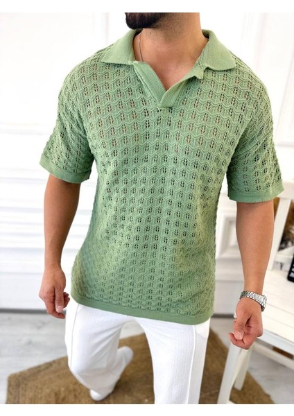 T-Shirt Nefes Alabilen Terletmez Polo Yaka Tshirt Slim Fit Tişört